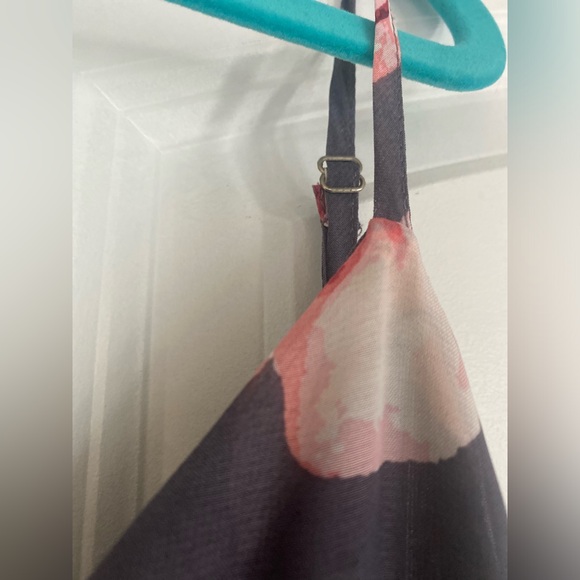 Lulu’s Kimi Dusty Purple Floral Chiffon Ruffled Maxi Dress S High Low New Straps - Picture 4 of 8